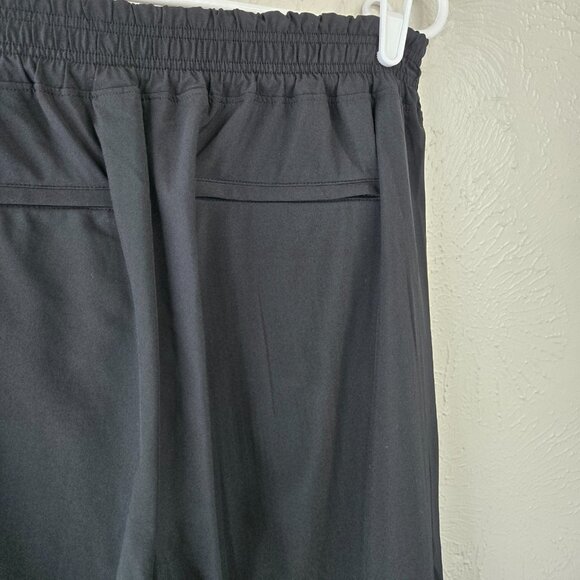 Athleta Brooklyn Wide Leg Crop Pants 10 Black Athletic Relaxed Pull On Palazzo - Picture 13 of 14